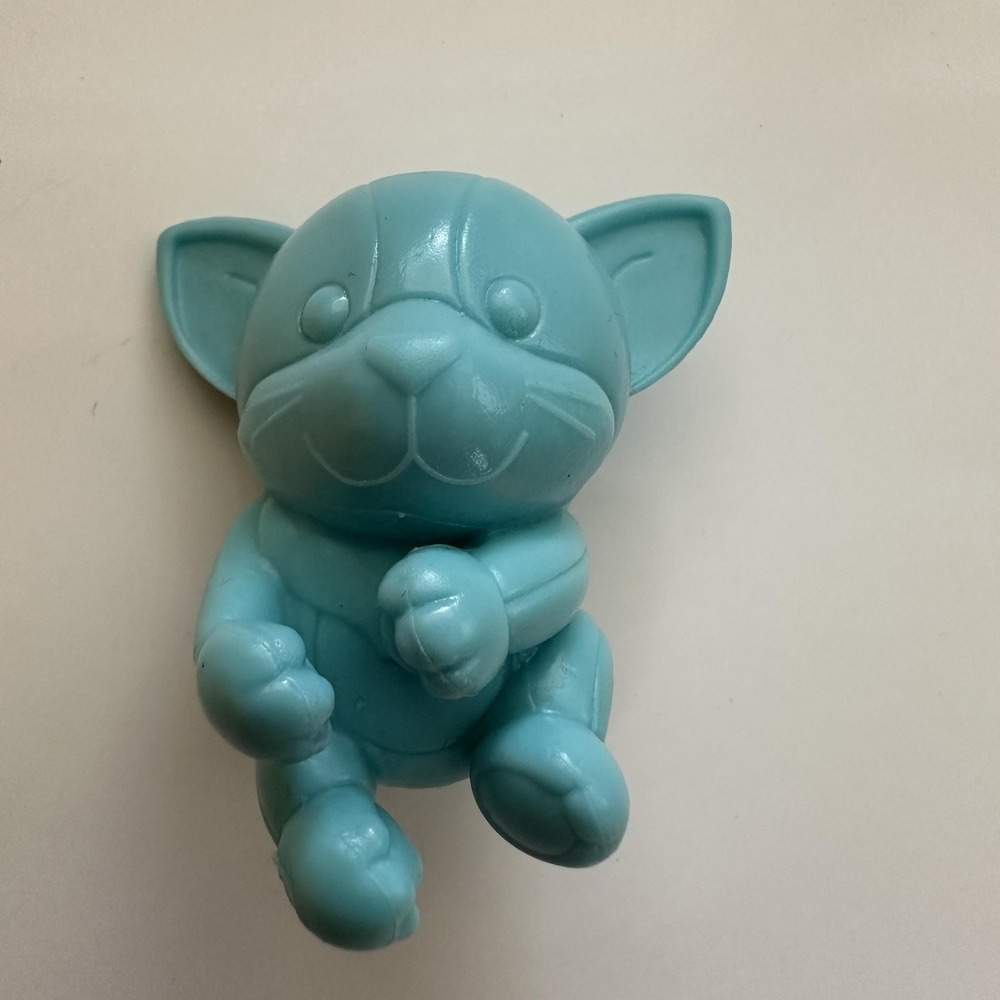 Raising Cane's Chicken Fingers Blue Dog Figure Toy Mini Plastic Kids Promo